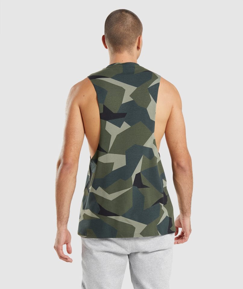 Podkoszulki Gymshark Critical Drop Arm Męskie Camo | PL 498KLC